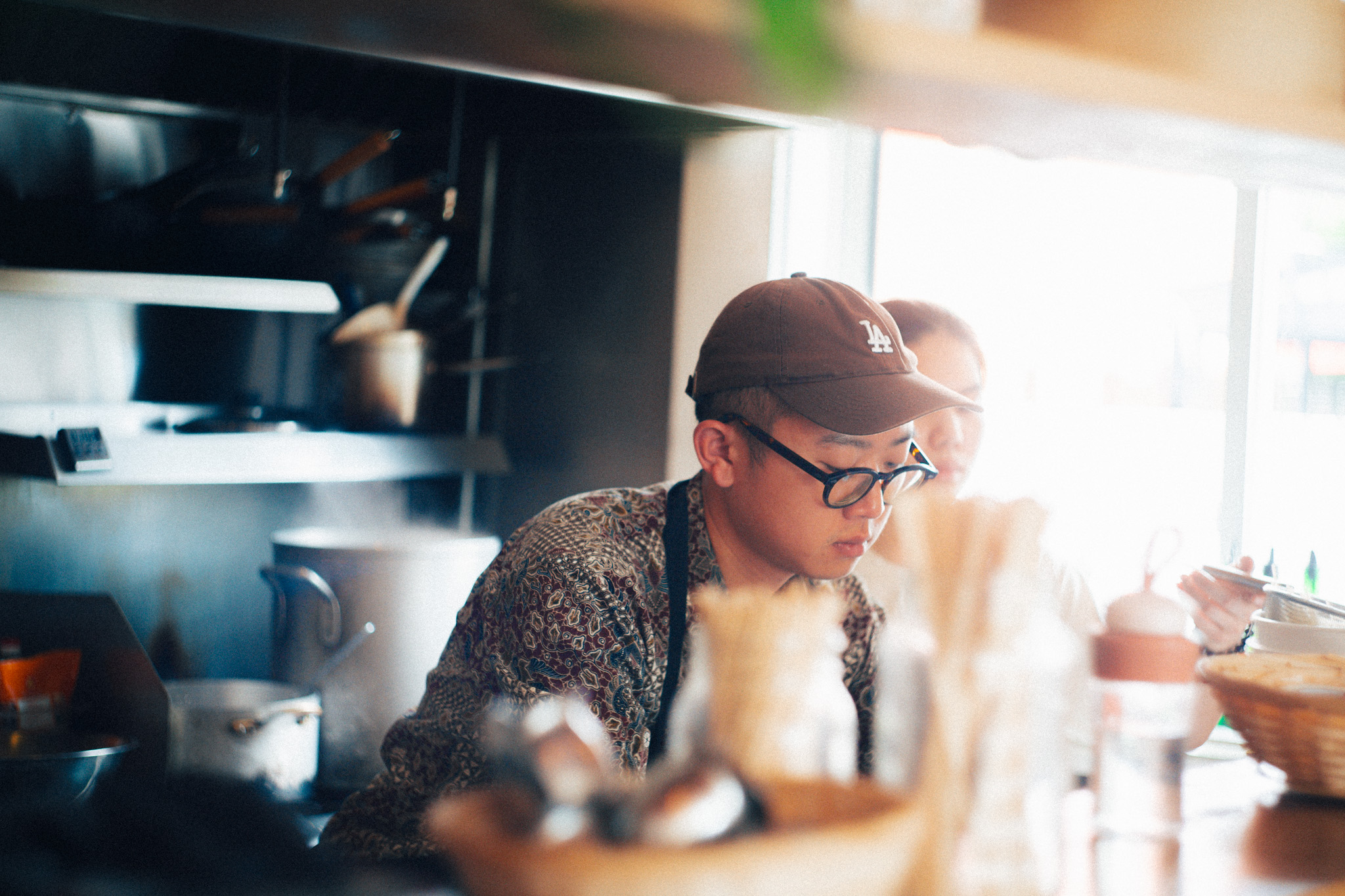 Chef Jiulong Yu in the kitchen